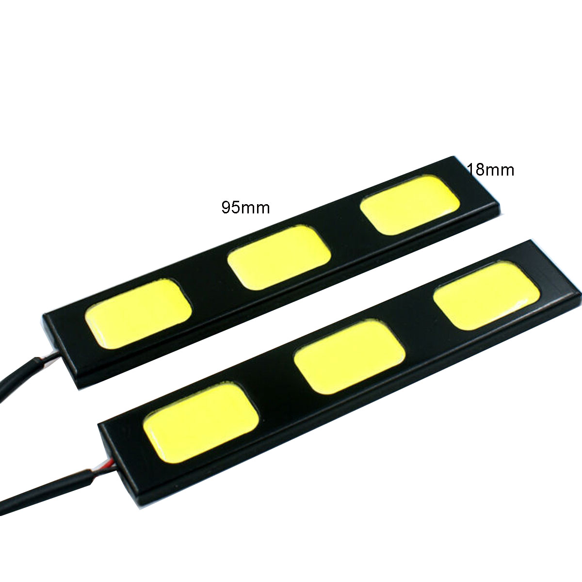 2X 3 LED COB 24W 12V Waterproof Daytime Running Light DRL Auto Car Driving Front Fog Lamp