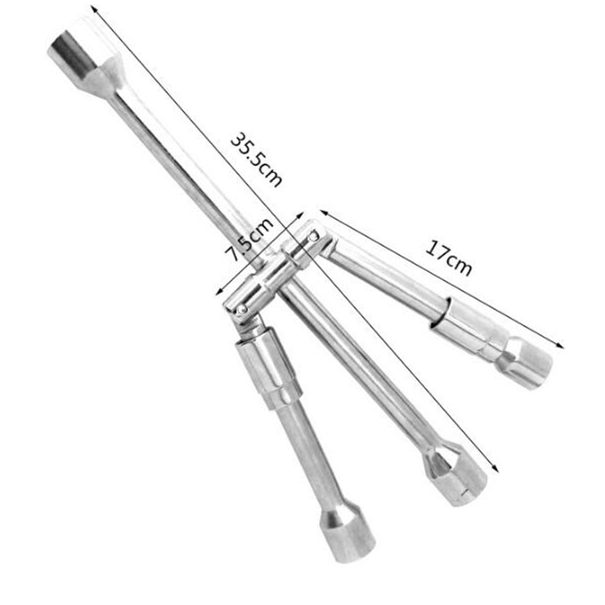 Car Tire Repair Tool Folding Cross Wrench Auto Socket Spanner Adjustable Change Nut Tire Lug