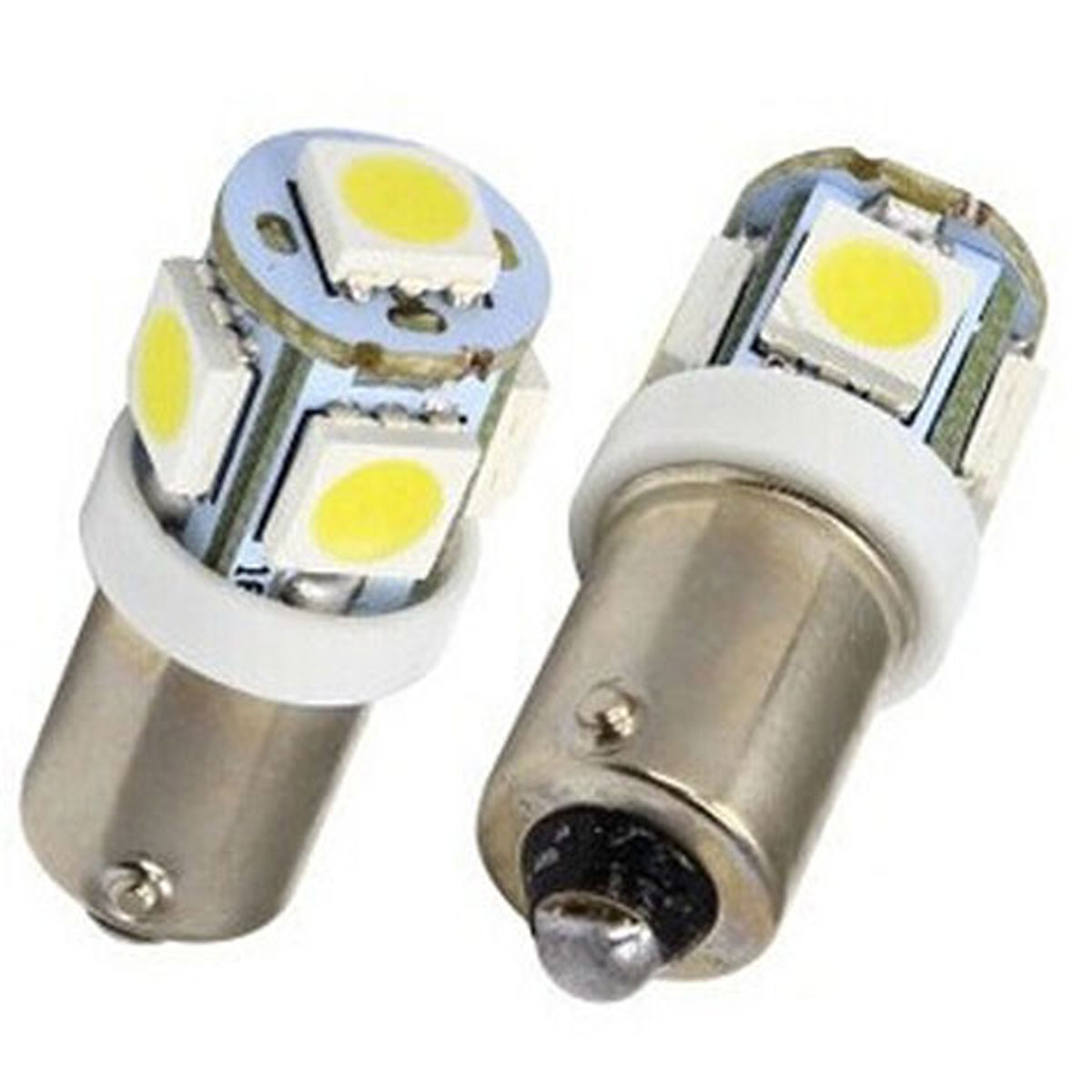 2X Car Marker Lamps T11 Ba9s T4w 5050 SMD 5 LED Auto Wedge Marker Light LED Bulb