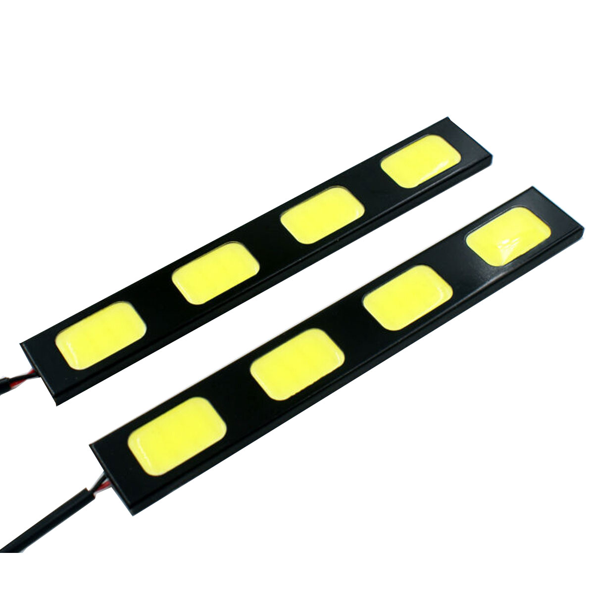 2X 4 LED COB 24W 12V Waterproof Daytime Running Light DRL Auto Car Driving Front Fog Lamp