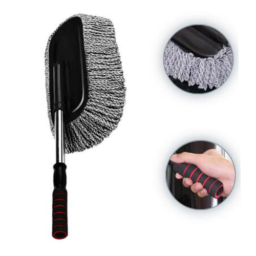 Retractable Wax Mop Car Wax Sweep Duster Clean Brush Thickening Dust Brush Telescopic Handle Cleaner