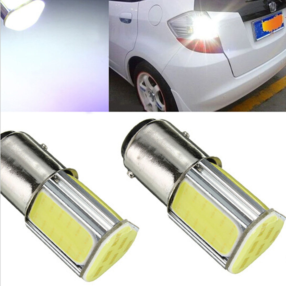 2X 1157 BAY15D COB LED Car Auto Light Source Brake Turn Signal Parking Bulb Lamp 12V Reversing Lamp
