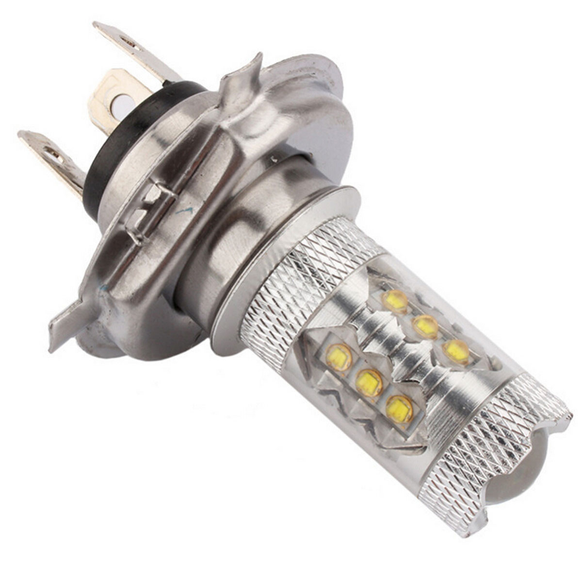 2 X 80W White H4 LED Car Fog Light Bulb 1500LM High Low Beam Headlight