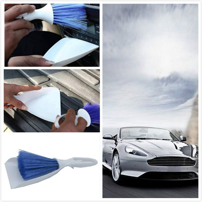 Car Cleaning Brush Dustpan Dust Brush Scoop Cleaning Tools Kits for Car Air Vent/Auto Dashboard
