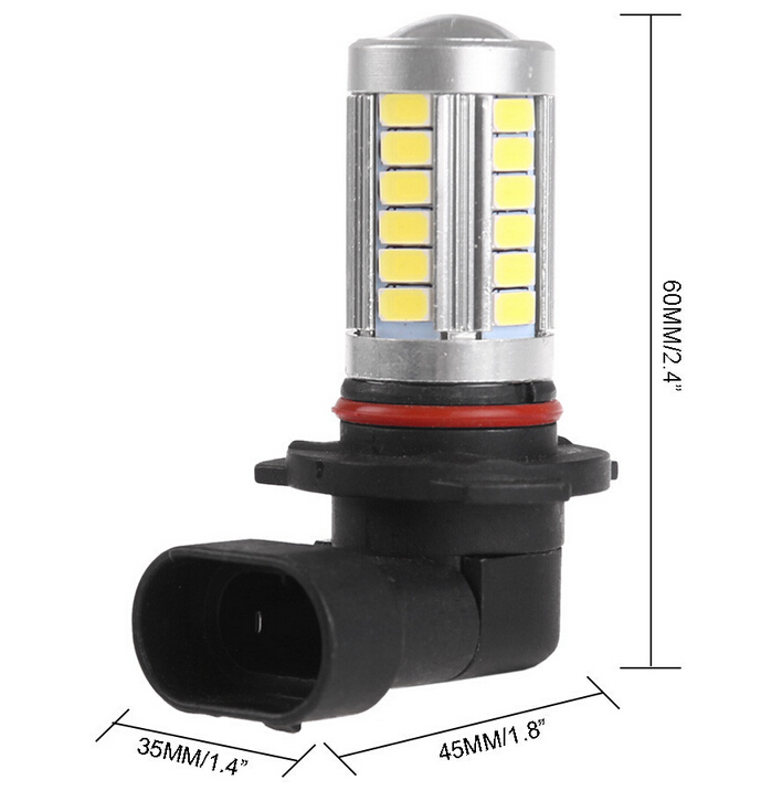 2X 9005/HB3 5630 SMD 33 LED Car Fog Light Headlight Day Running Driving Lamp Bulb Cool White 12V
