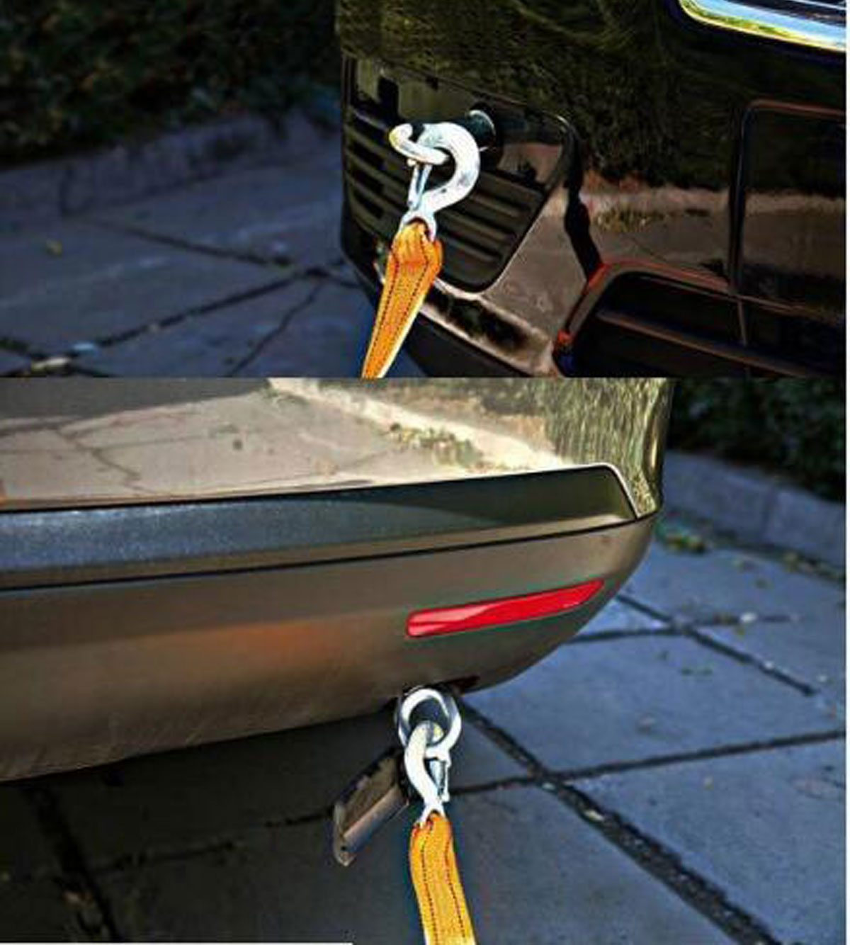 3M Car Tow Rope Cable Towing Strap With Hooks For Emergency Heavy Duty Pull Capacity 3 Tons Car Tool