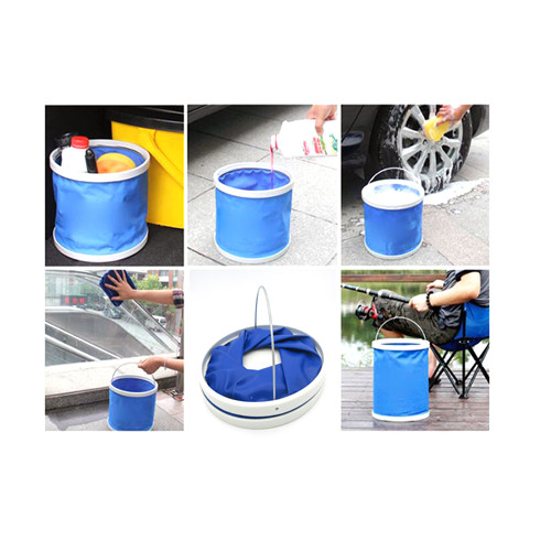 Ultralight 9L Multi-function Portable Folding Outdoor Hiking Cloth Bucket Car Wash Fishing Bucket