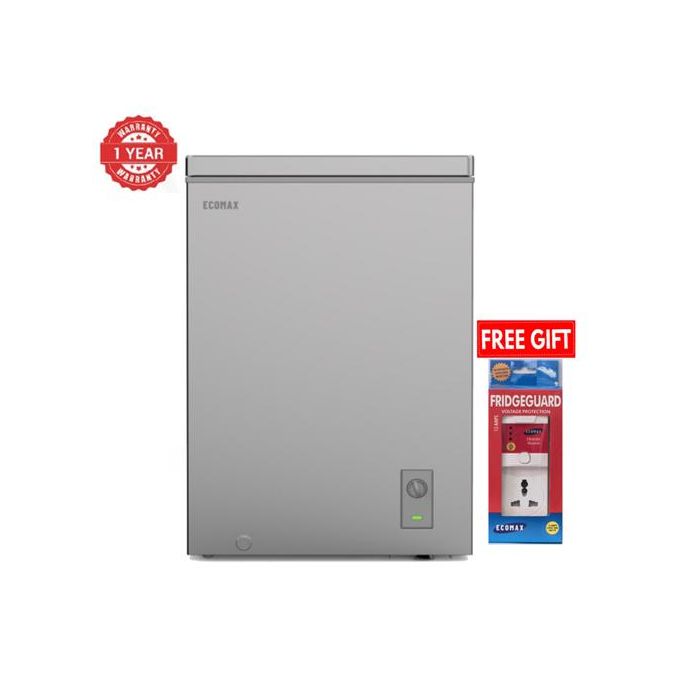 Ecomax 60L Chest Deep Freezer - Energy Saving Compact Freezer with Fridge Guard (Perfect for Small Spaces)