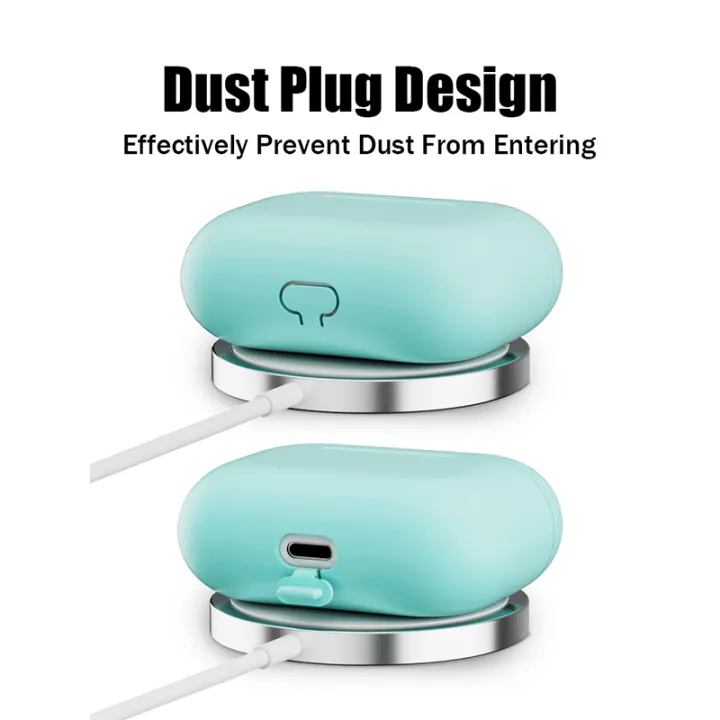 CrashStar With Free Woven Lanyard Solid Color Soft Silicone AirPods Case For AirPods 1 2 3 AirPods Pro 2 4 Wireless Bluetooth Headset Headphones Earphone Anti-lost Cover Simple Casing