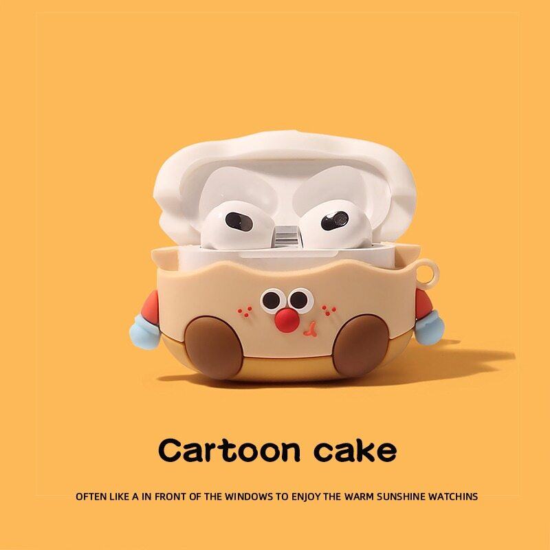CrashStar Cute Cartoon Birthday Cake Milk Box Cheese Soft Silicone AirPods Case For AirPods 1 2 3 AirPods Pro 2 4 Wireless Bluetooth Headset Headphones Earphone Shockproof Casing Cover