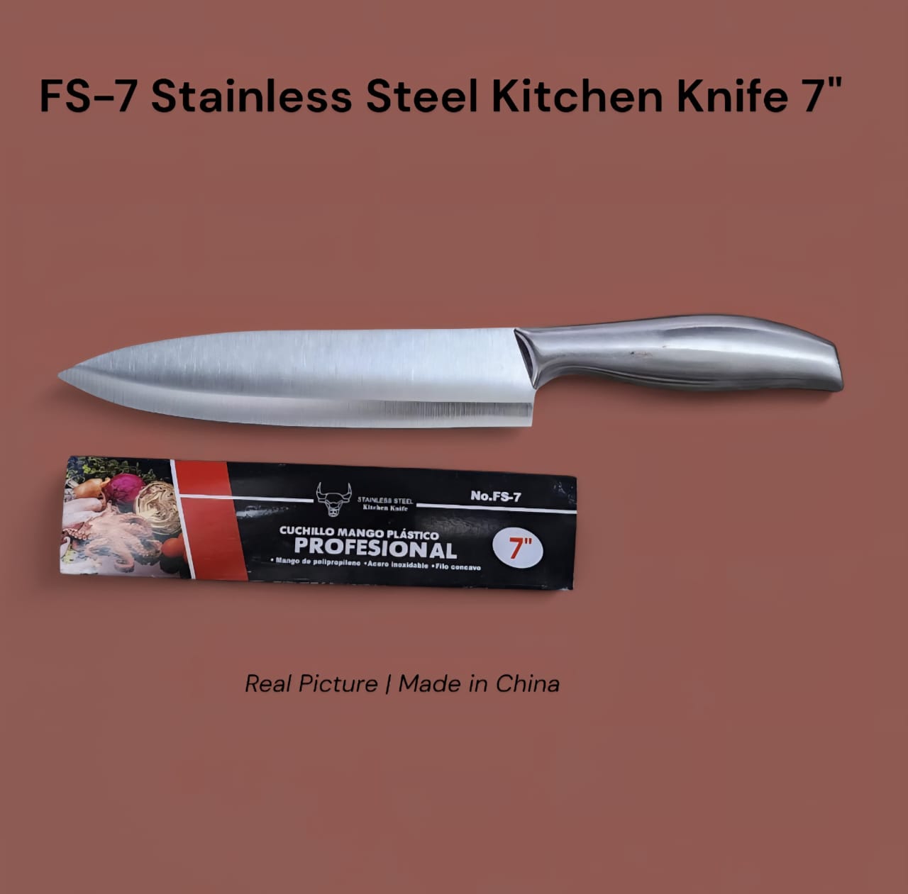 🔪 FS Stainless Steel Kitchen Knives – Sharp Multipurpose Chef Knives | Durable Rust-Resistant Blades (Available Sizes)
