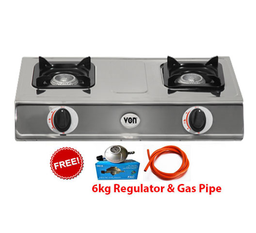 VON HOTPOINT Double Burner Gas Cooker + Gifts