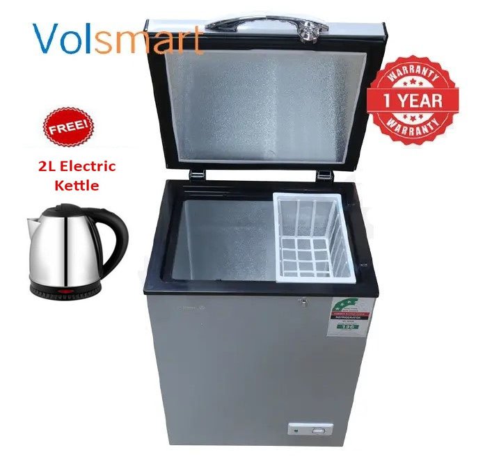 VOLSMART 90L Chest Freezer - Silver