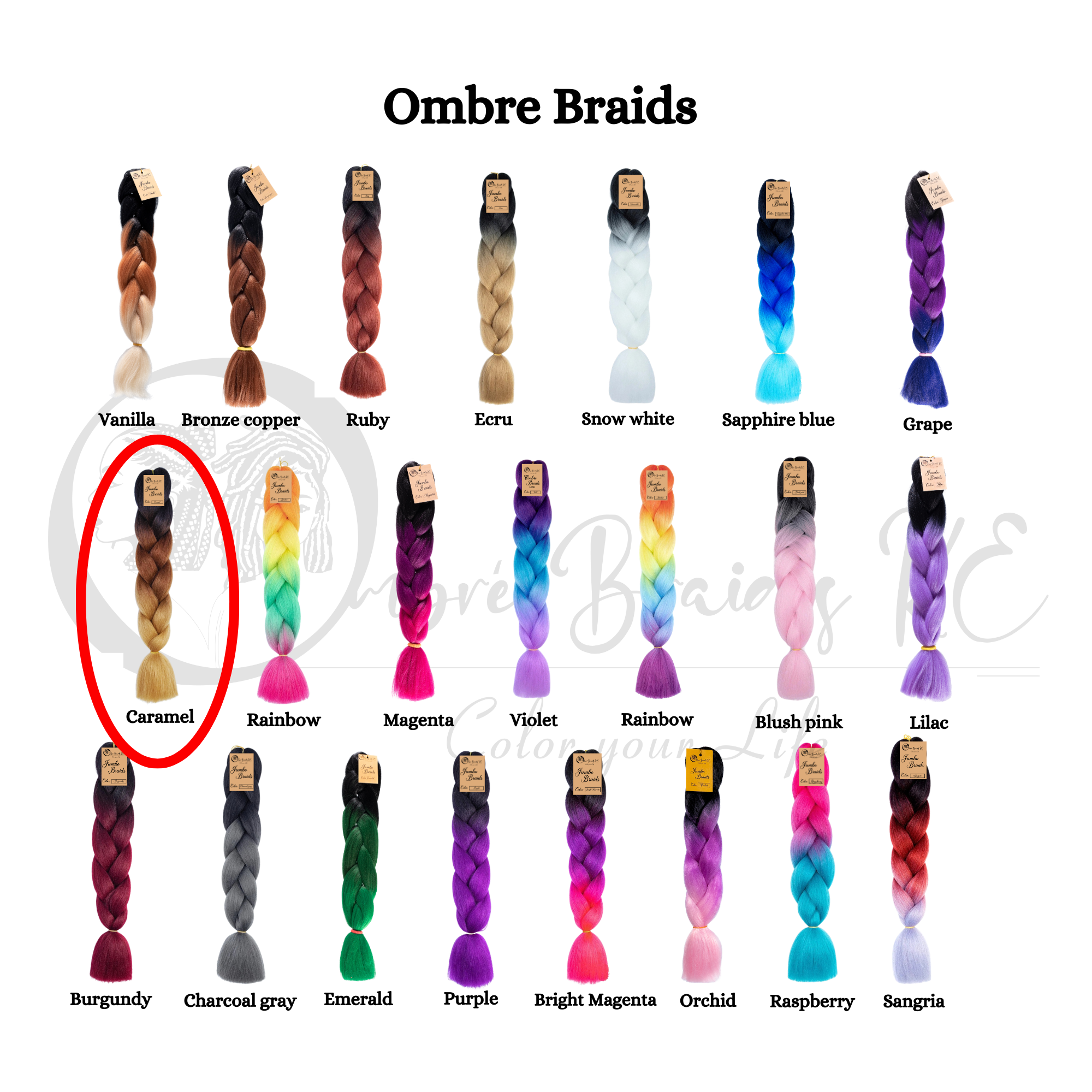 4 packs C14 Ombre Braid Ombre Braiding Hair Caramel Ombre Braid for Box Braids Cornrows Knotless Braids and Twists Hairstyles Three-Toned Ombre Braid with Colors Black Dark Brown and Golden Blonde