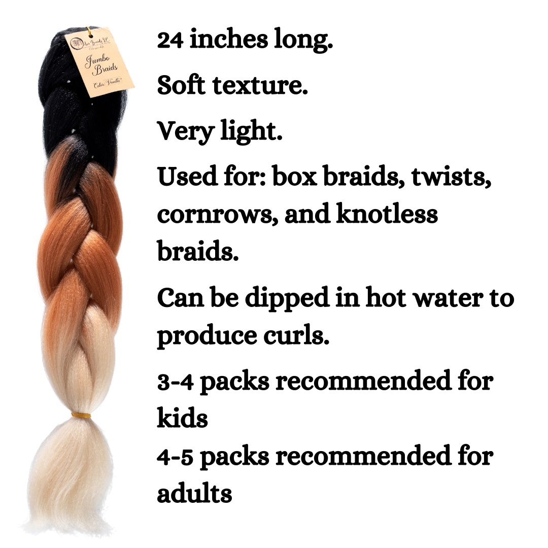 3 packs C15 Ombre Braid Ombre Braiding Hair Vanilla Ombre Braid for Box Braids Cornrows Knotless Braids and Twists Hairstyles Three-Toned Ombre Braid with Colors Black Golden Brown and Blonde