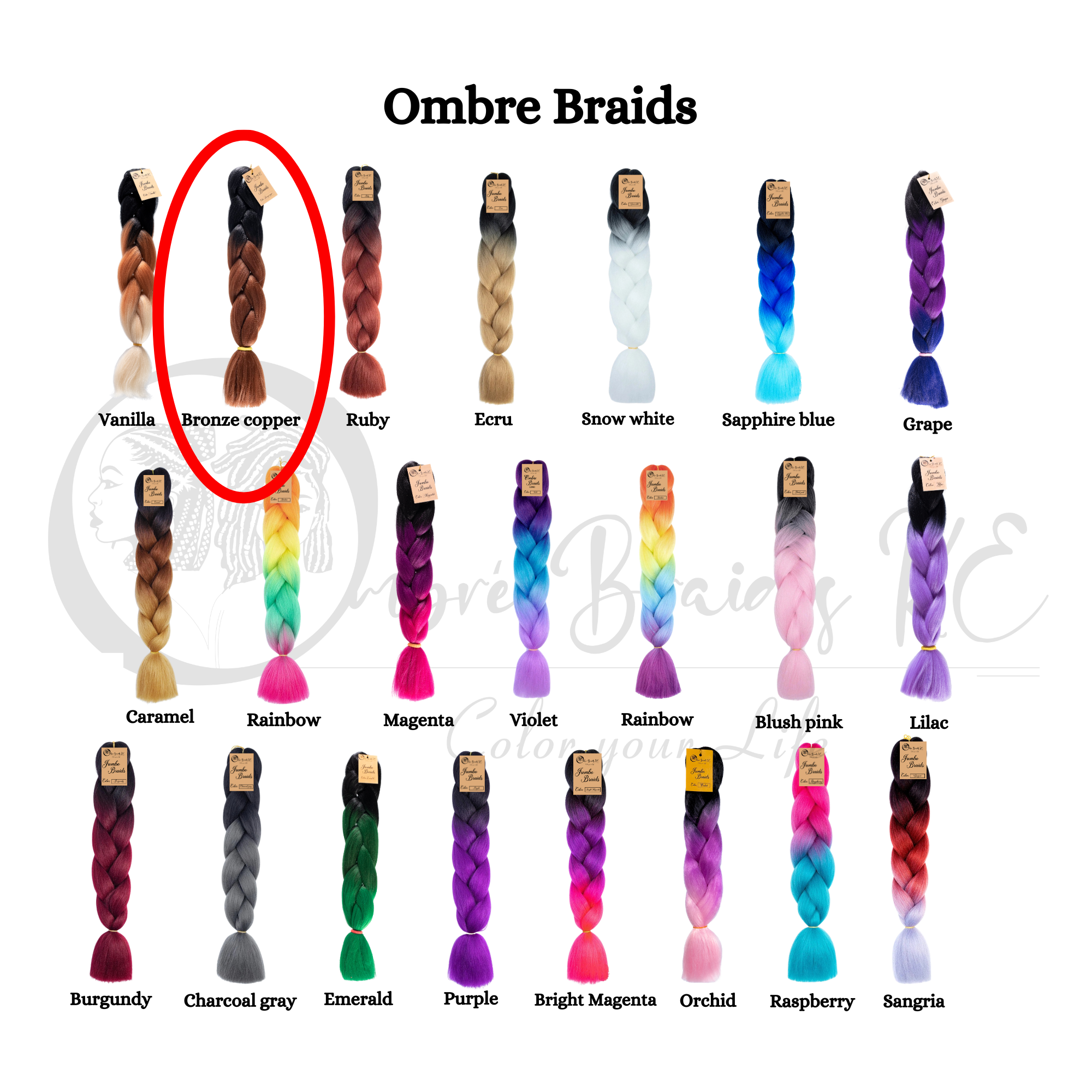 4 packs B29 Ombre Braid Brown Ombre Braiding Hair Bronze copper Ombre Braid for Box Braids Cornrows Knotless Braids and Twists Hairstyles Two-Toned Ombre Braid with Colors Black and Brown