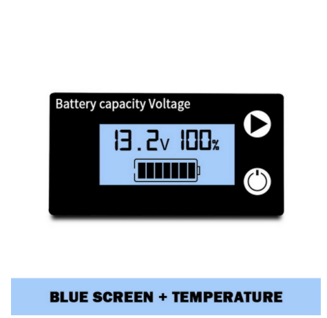 Battery Capacity Indicator DC 8V-100V Lead Acid Lithium LiFePO4 Car Motorcycle Voltmeter Voltage Gauge 12V 24V 48V 72V