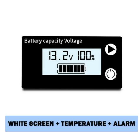 Battery Capacity Indicator DC 8V-100V Lead Acid Lithium LiFePO4 Car Motorcycle Voltmeter Voltage Gauge 12V 24V 48V 72V