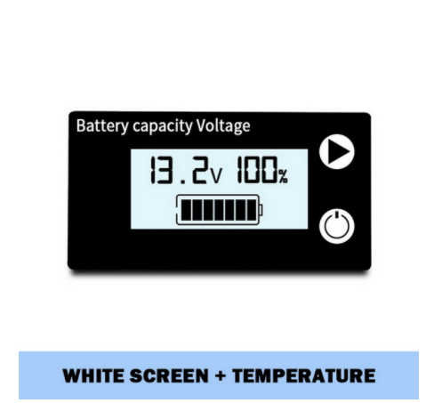 Battery Capacity Indicator DC 8V-100V Lead Acid Lithium LiFePO4 Car Motorcycle Voltmeter Voltage Gauge 12V 24V 48V 72V