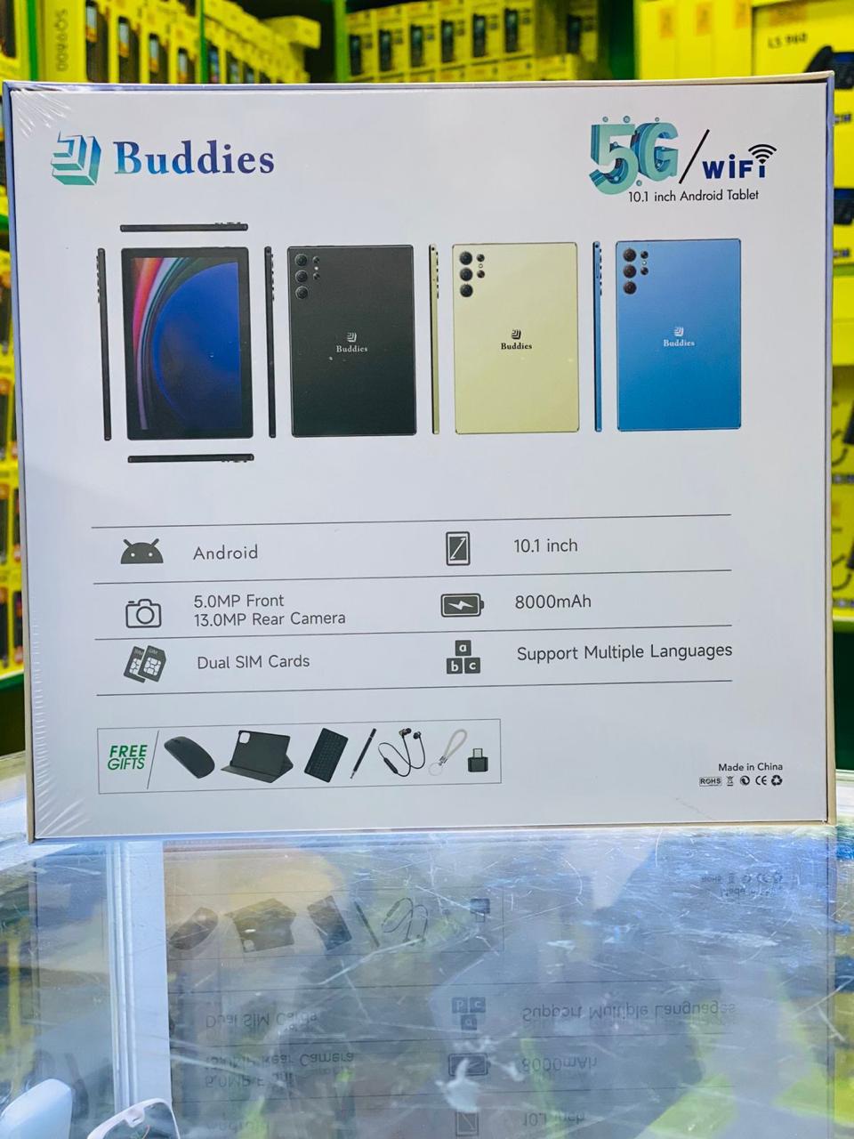NEW ARRIVAL!!Buddies Kids 8 Study Tablet 5G – 8GB RAM / 256GB Storage | WiFi + SIM + Memory Card Slot | Android Learning Tab
