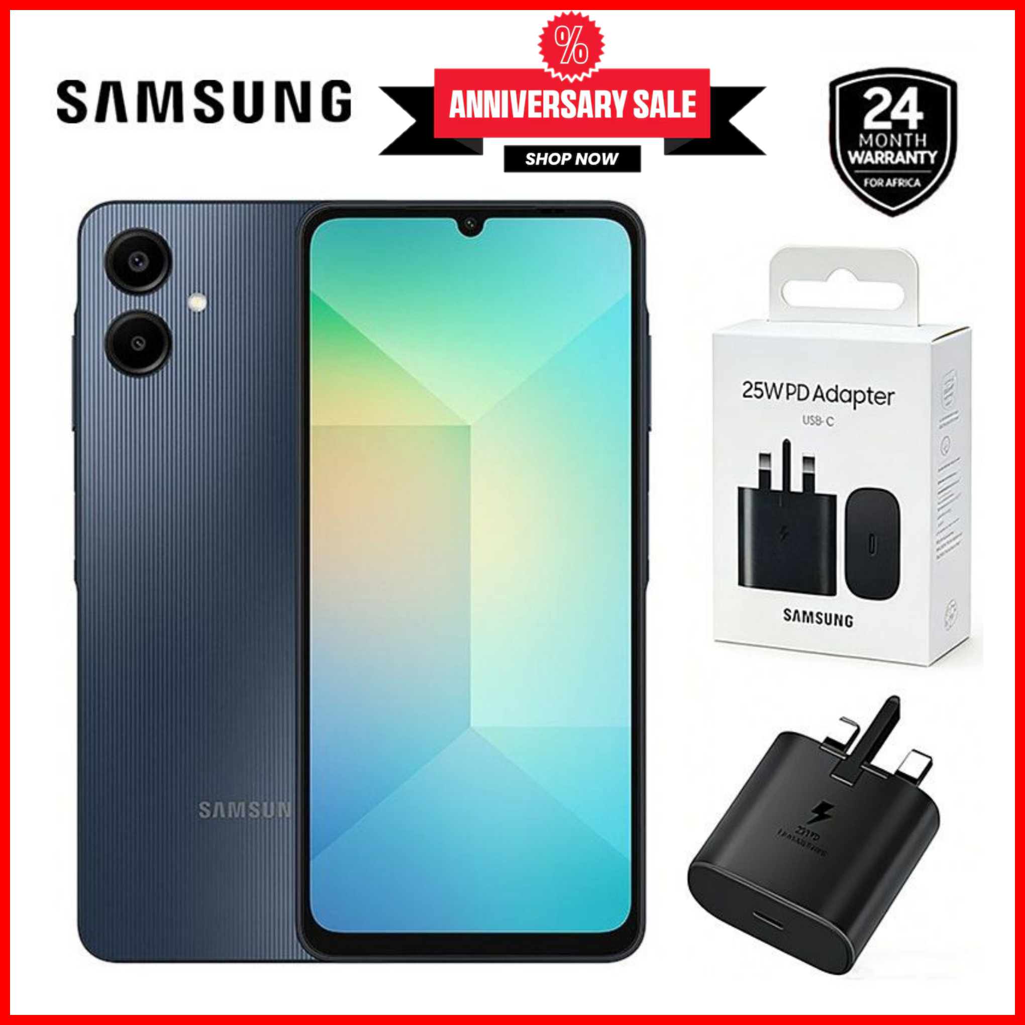 KILIMALL ANNIVERSARY DEALS!!Samsung Galaxy A06 64GB/128GB+4GB MTK Helio G85 (12nm) 50MP Dual Camera 6.7"  Display 5000mAh 25W Type-C Charge Android 14 Smart Phones Samsung a06, A06 Samsung+FREEBIES