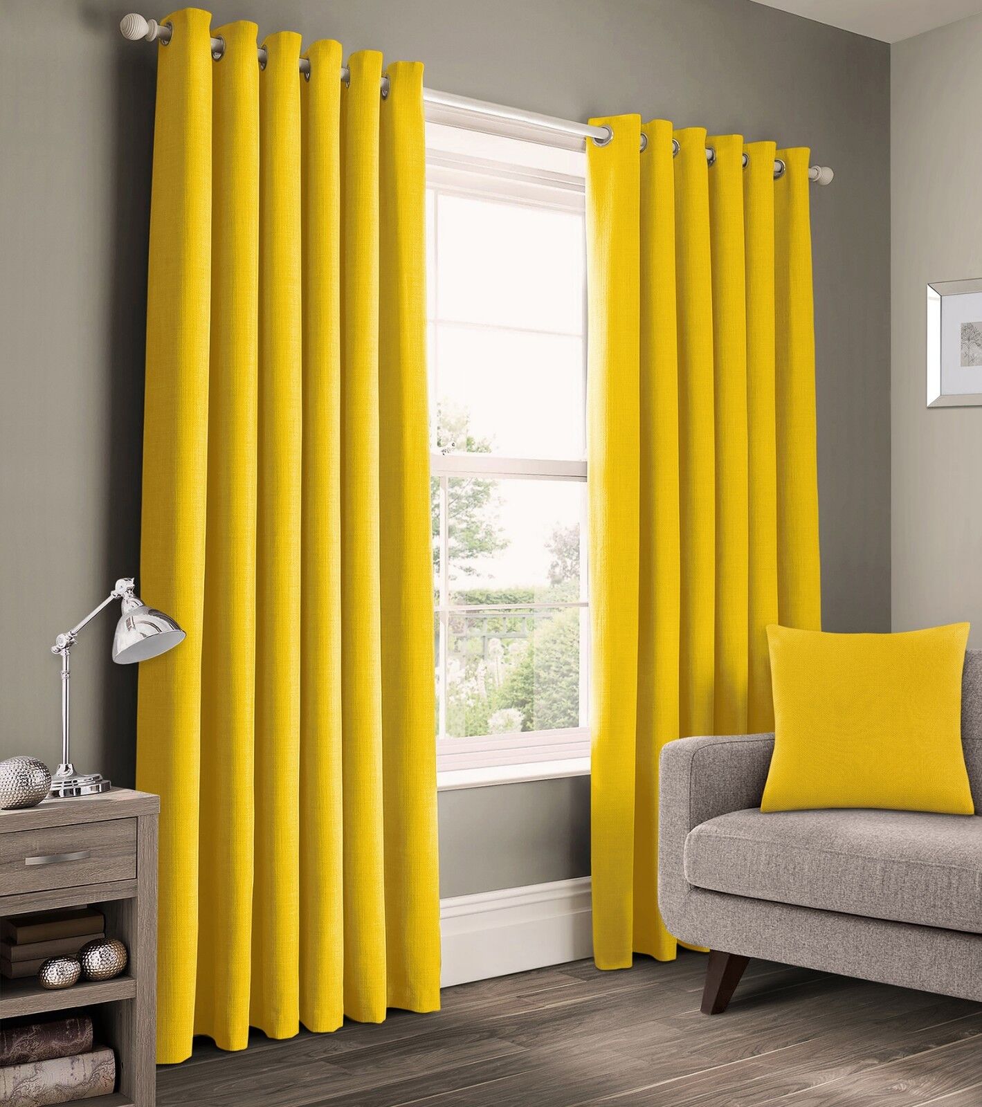 3PCS FULL SET Brown Curtains Set | Heavy Fabric + Free Sheer | Living Room & Bedroom | Ready Made.