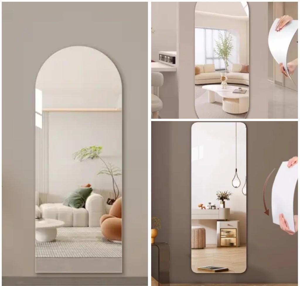 🔴 FINAL OFFER 🔴 - A 1 pc Peel and stick unbreakable mirror  size 40 x 50 at affordable price and of very high quality