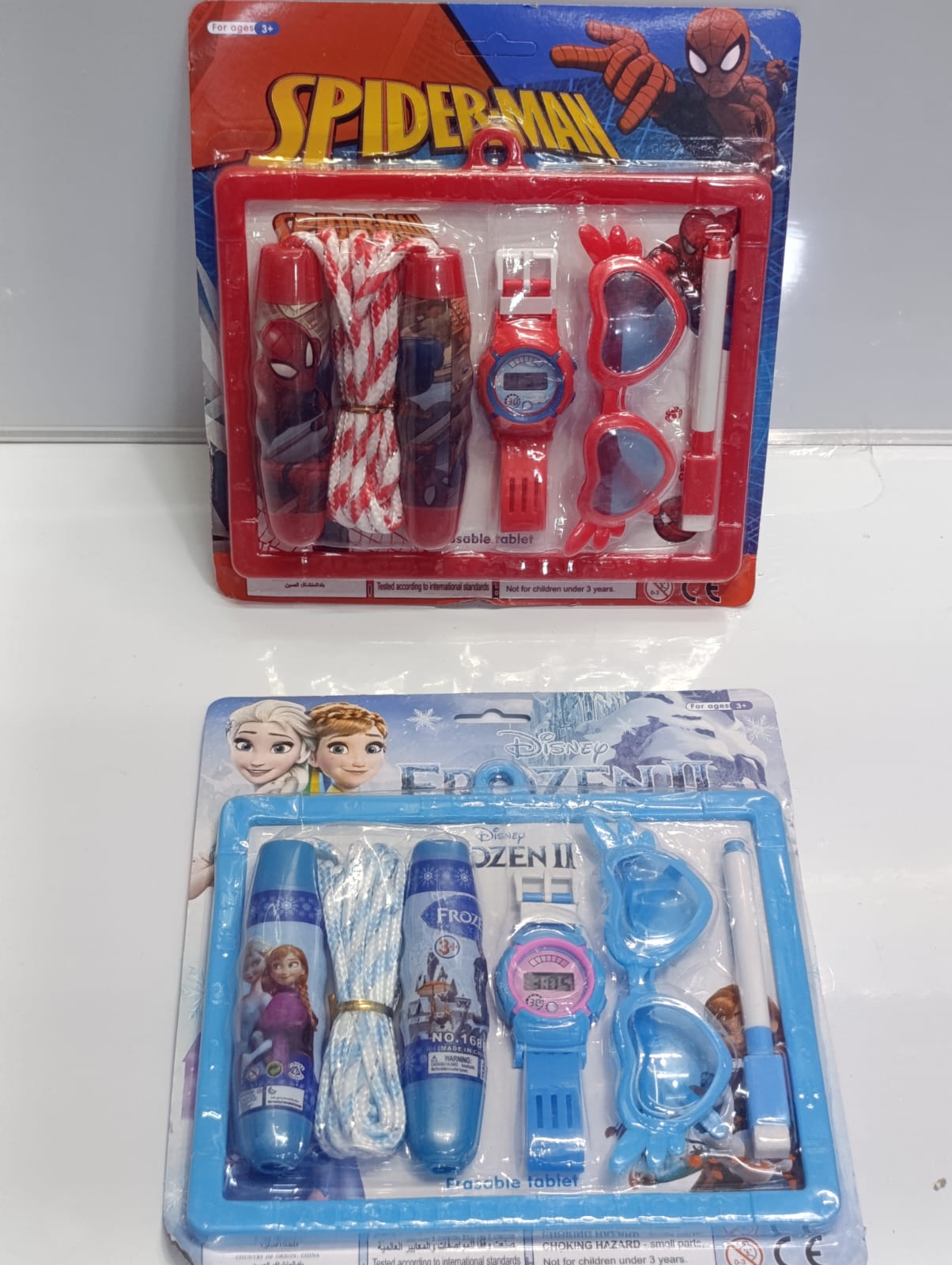 💥 Mega Value Set 💥 4-in-1 Kids Sports & Learning Kit – Skipping Rope, Exercise Rope, Goggles & Writing Board Educational Fun Toy Set