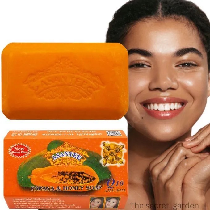OFFER!! Original Asantee Papaya & Honey Anti-Acne Soap 125g – Natural Brightening & Acne Care for Smooth, Glowing Skin