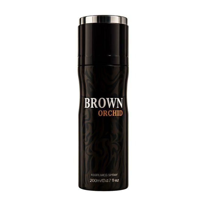 Brown Orchid Deodorant Body Spray 200ML – Long Lasting Woody, Spicy & Musk Fragrance for Men & Women