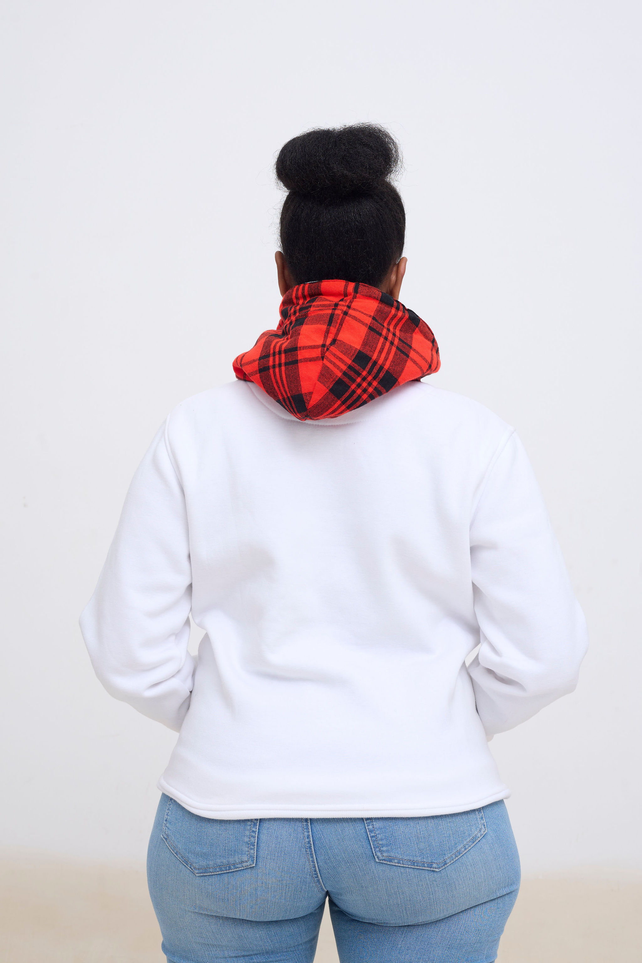 Unisex White Maasai inspired Hood
