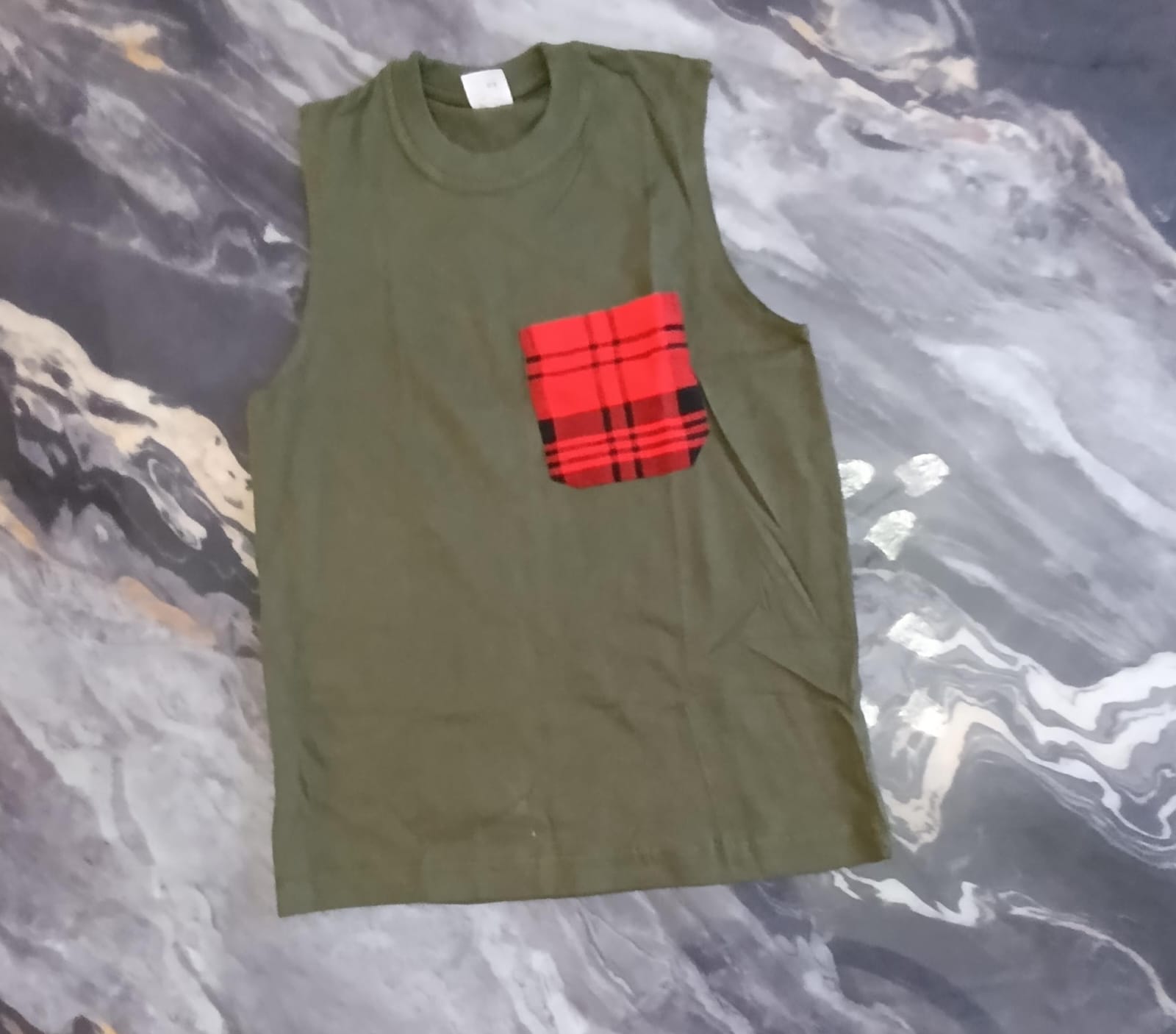Unisex Tank Top with Maasai Shuka Pocket