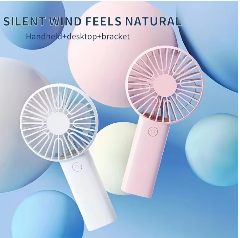 【Clearance Sale】【Clearance Sale】 Rechargeable Desktop Table Stand Air Cooler Hand Held Electric Small Handheld Portable Mini Fan