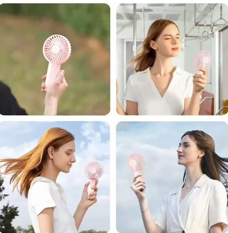 【Clearance Sale】【Clearance Sale】 Rechargeable Desktop Table Stand Air Cooler Hand Held Electric Small Handheld Portable Mini Fan