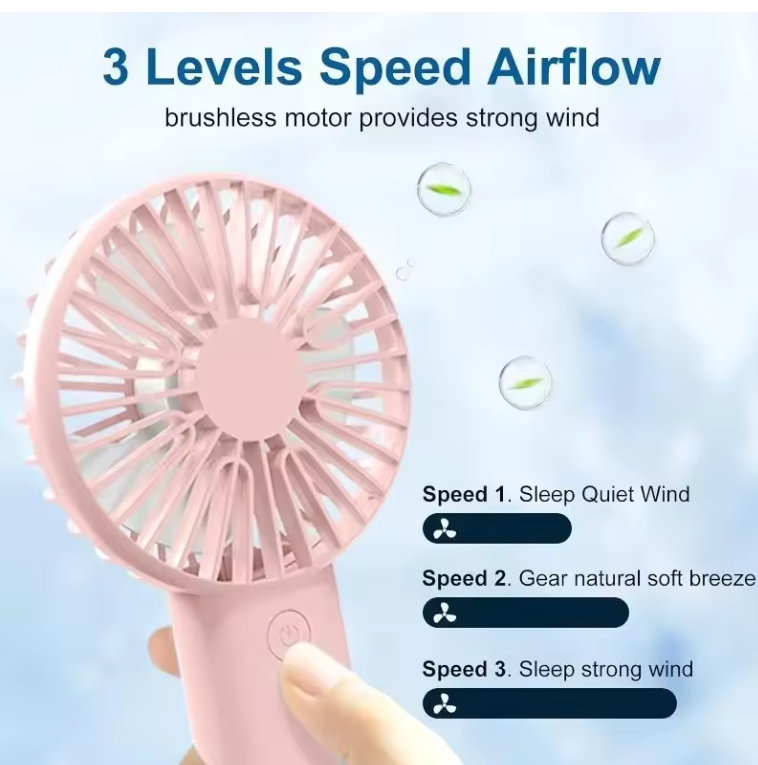 【Clearance Sale】【Clearance Sale】 Rechargeable Desktop Table Stand Air Cooler Hand Held Electric Small Handheld Portable Mini Fan