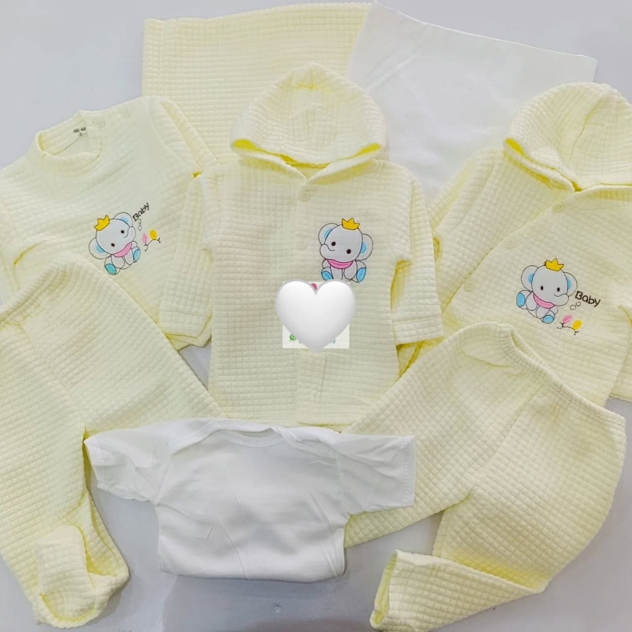 Premium  Waffle-Knit Baby Receiving Set