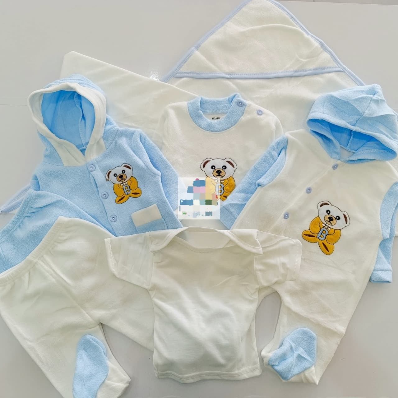 Deluxe Newborn Receiving Set -Blue