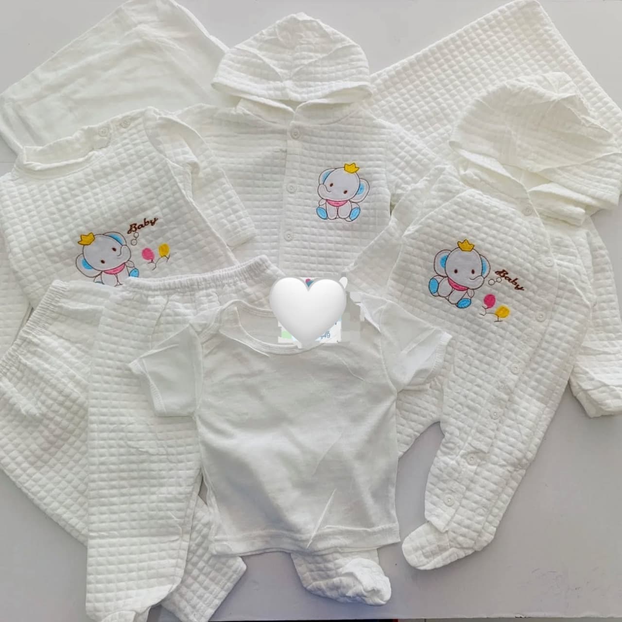 Premium  Waffle-Knit Baby Receiving Set