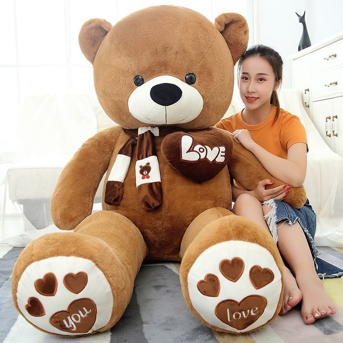 100cm Generic Stuffed Plush Teddy Bear Soft Doll Brown Brown