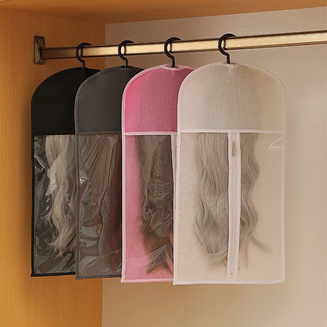 Wig Dust Storage Bag Reusable Protective Hair Accessories Dustproof Zipper Bag organiser