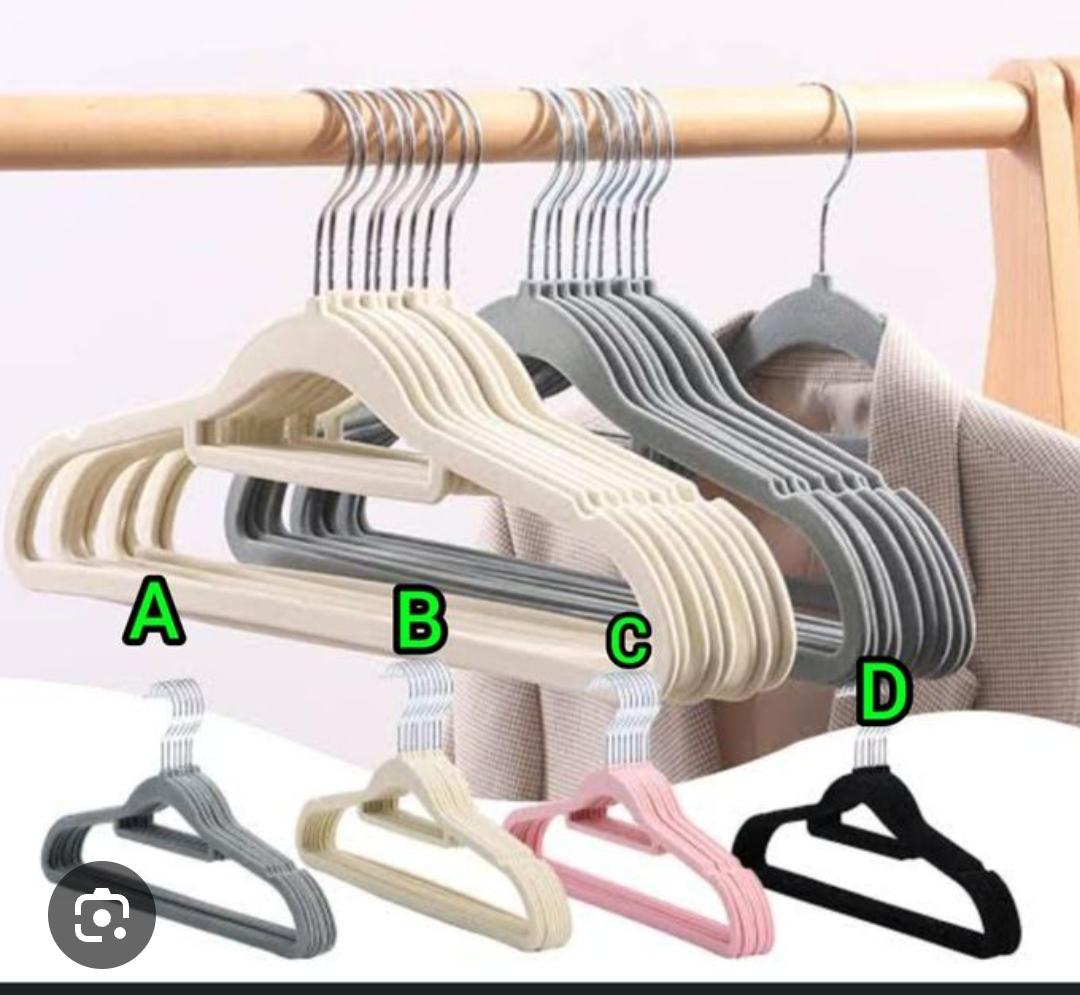 10pcs Velvet Premium Coat Hangers  for Clothes - For oraginized closet – Upgrade your closet with these ultra-thin, luxury velvet hangers designed to maximize storage space.