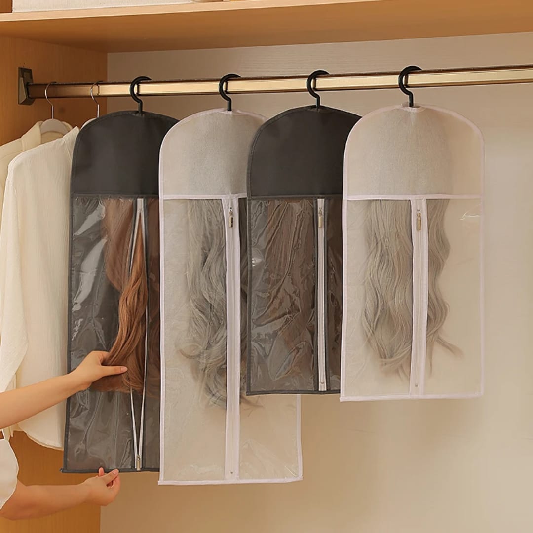 Wig Dust Storage Bag Reusable Protective Hair Accessories Dustproof Zipper Bag organiser