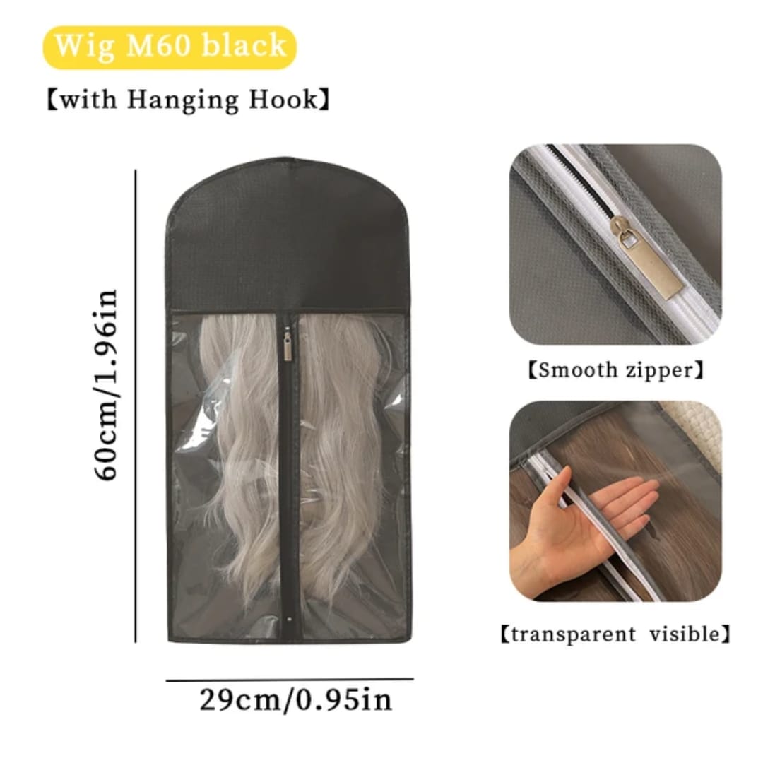 Wig Dust Storage Bag Reusable Protective Hair Accessories Dustproof Zipper Bag organiser