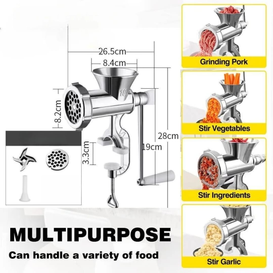 Manual Meat Mincer/ Grinder - Size - 8 -  make minced meat at the comfort of your home