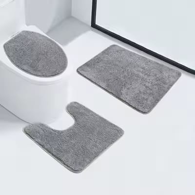 3 in 1 Toilet /Bathroom Mat set/ Upgraded Premium mats Protection For comfort while at the bathroom.