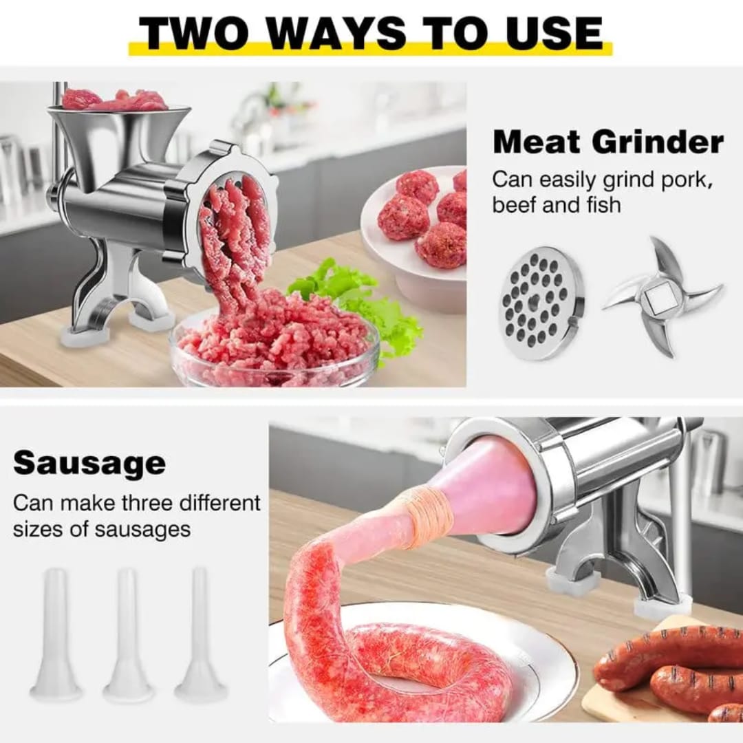 Manual Meat Mincer/ Grinder - Size - 8 -  make minced meat at the comfort of your home