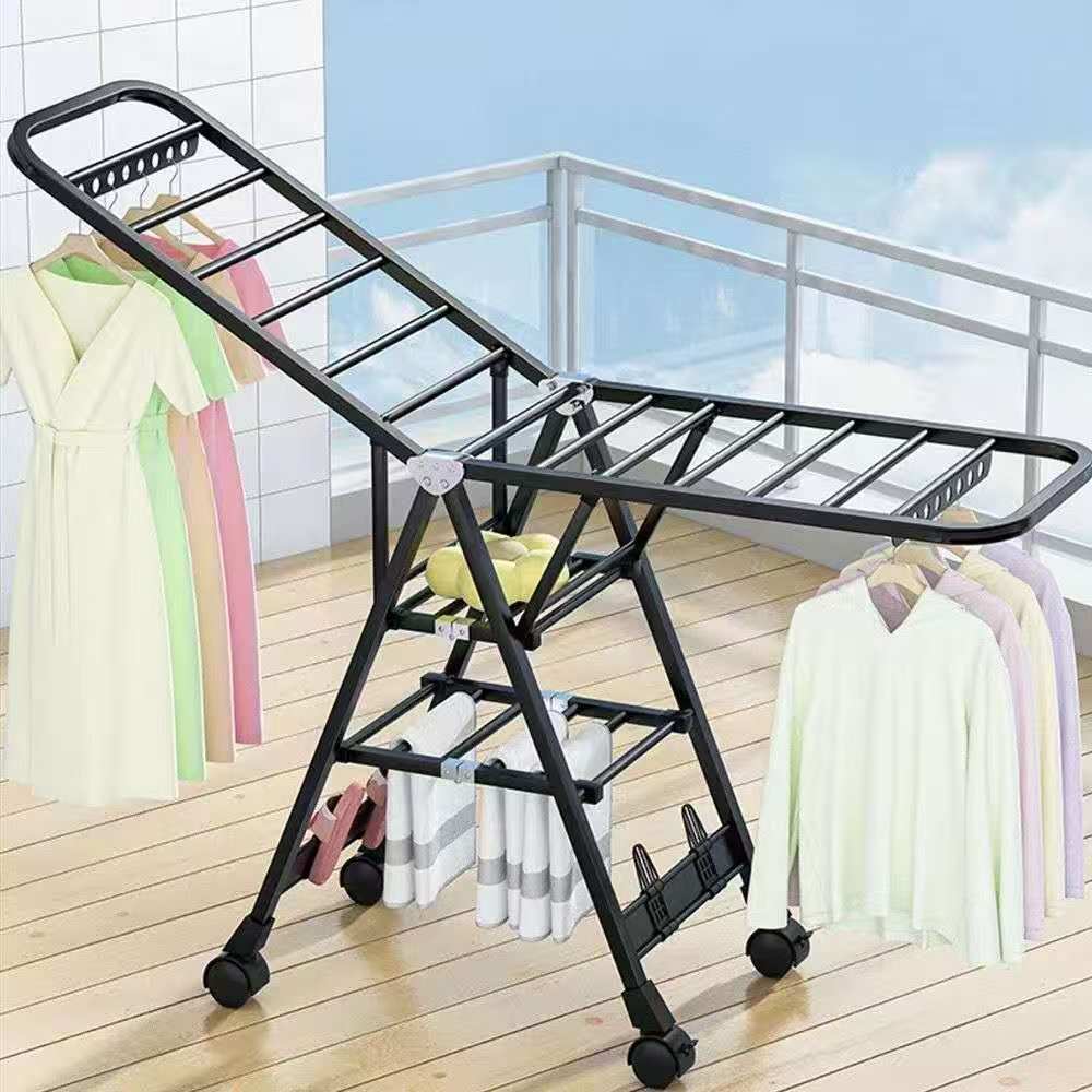 🌟 PREMIUM OFFER 🌟 - A 1 pc Foldable heavy Clothes drying rack with wheels at affordable price and of very high quality