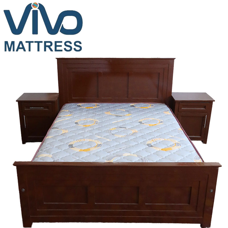 SHDF Vivo Super High Density Quilted Mattress With Flower Pattern | Premium Comfort Bedroom Mattress | Design For Superior Comfort And Support & Enjoy Deep Sleep Quality