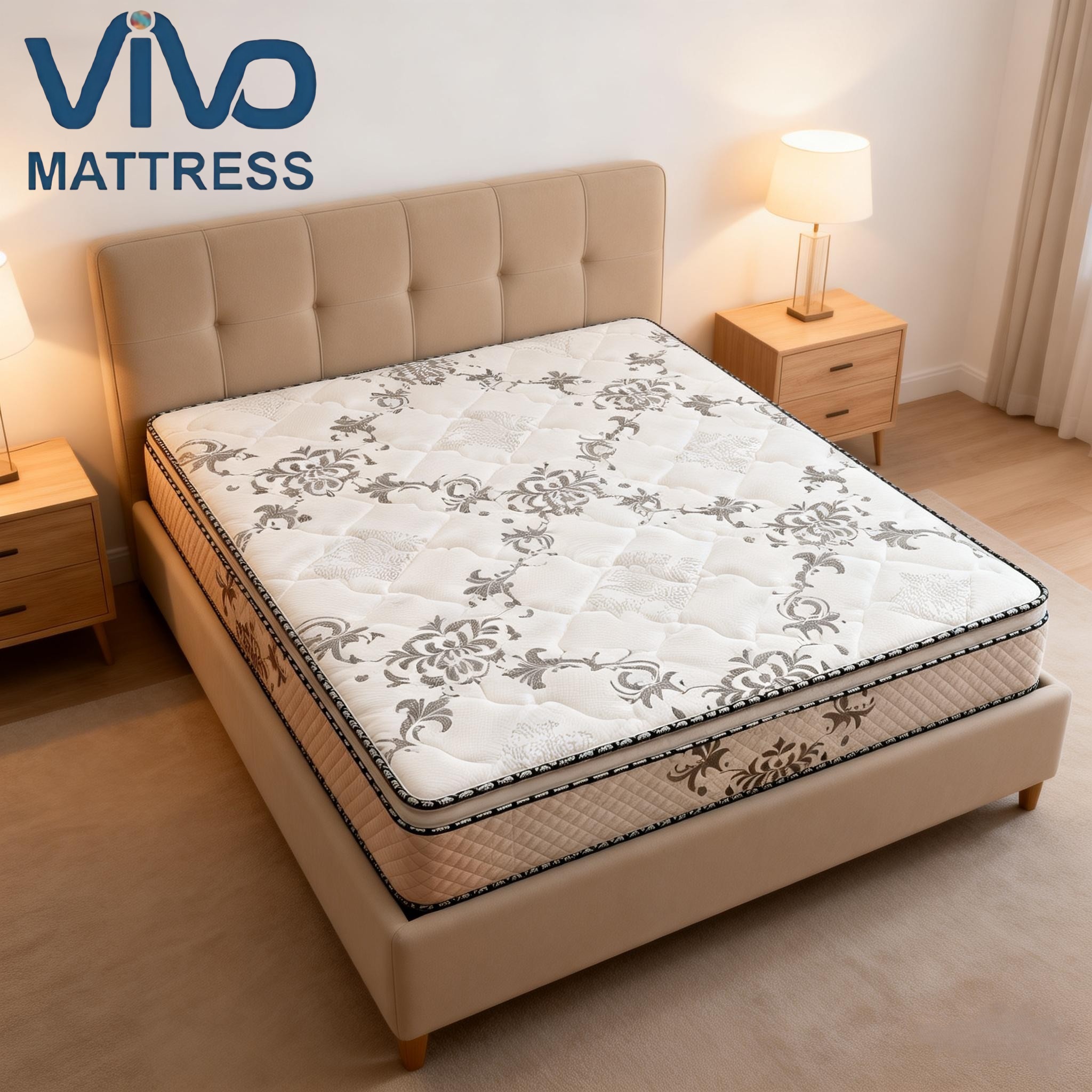 TWINS  Vivo mattress Kenya Quilted high density very comfortable durable affordable well designed and good quality home living bedroom furniture mattress(As picture)
