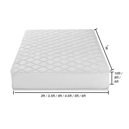 Vivo Super High Density Quilted Mattress with Flowers | Premium Comfort Bedroom Mattress | Quilted Design for Bedroom Comfort | Quilted Top for All Bed Sizes